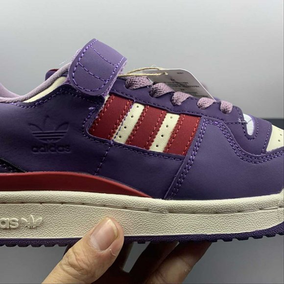adidas Forum 84 Low Shoes Light Purple Red White Mens Sneakers - Picture 12 of 14